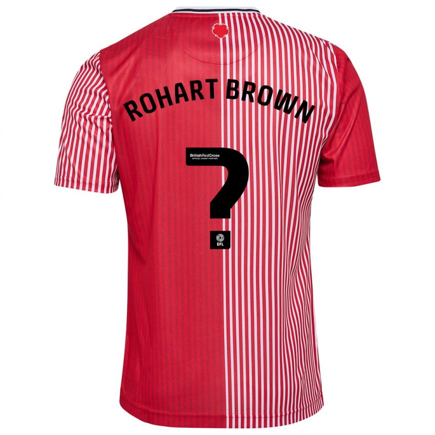 Kobiety Thierry Rohart-Brown #0 Czerwony Domowa Koszulka 2023/24 Koszulki Klubowe