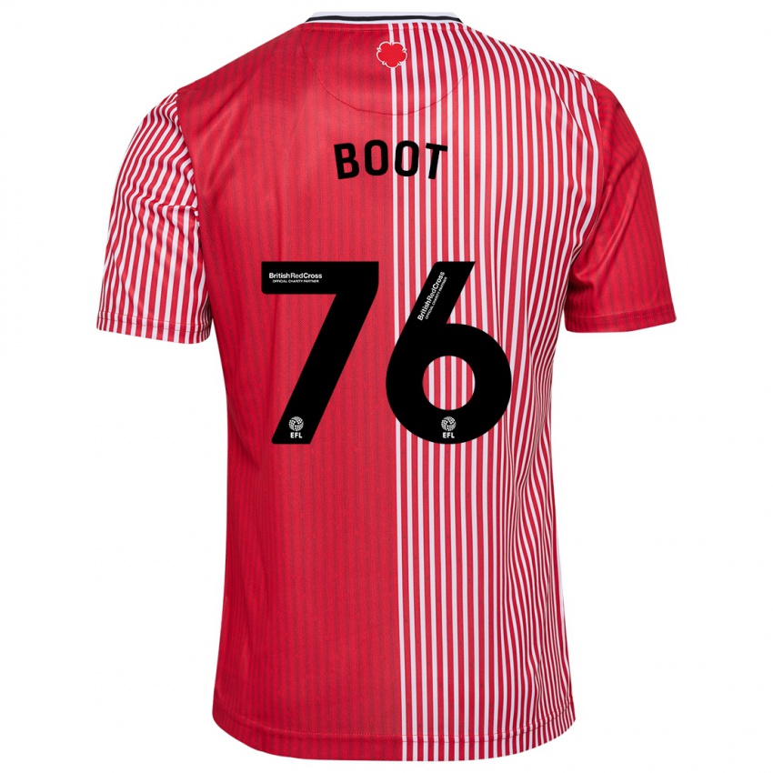 Kobiety Nathanael Boot #76 Czerwony Domowa Koszulka 2023/24 Koszulki Klubowe