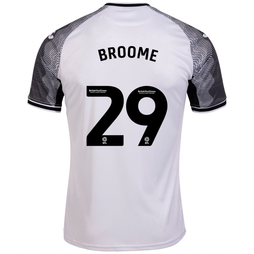 Kobiety Nathan Broome #29 Biały Domowa Koszulka 2023/24 Koszulki Klubowe