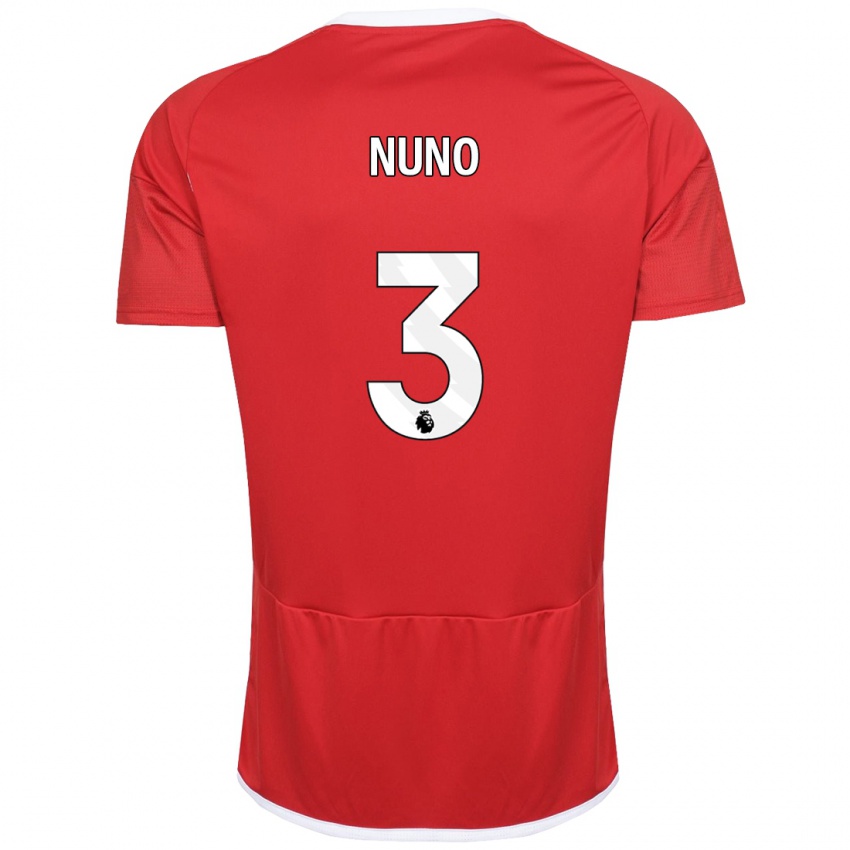 Kobiety Nuno Tavares #3 Czerwony Domowa Koszulka 2023/24 Koszulki Klubowe