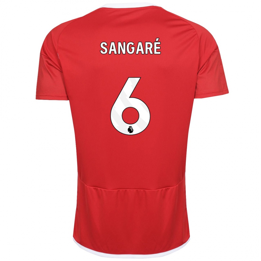 Kobiety Ibrahim Sangare #6 Czerwony Domowa Koszulka 2023/24 Koszulki Klubowe