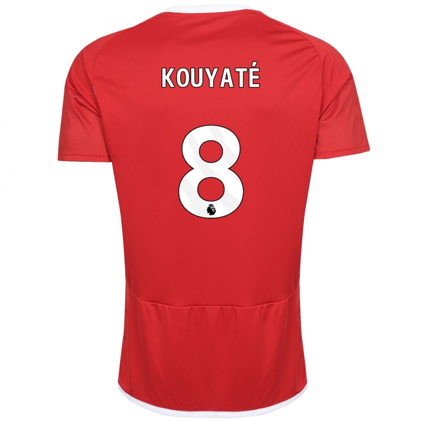 Kobiety Cheikhou Kouyate #8 Czerwony Domowa Koszulka 2023/24 Koszulki Klubowe
