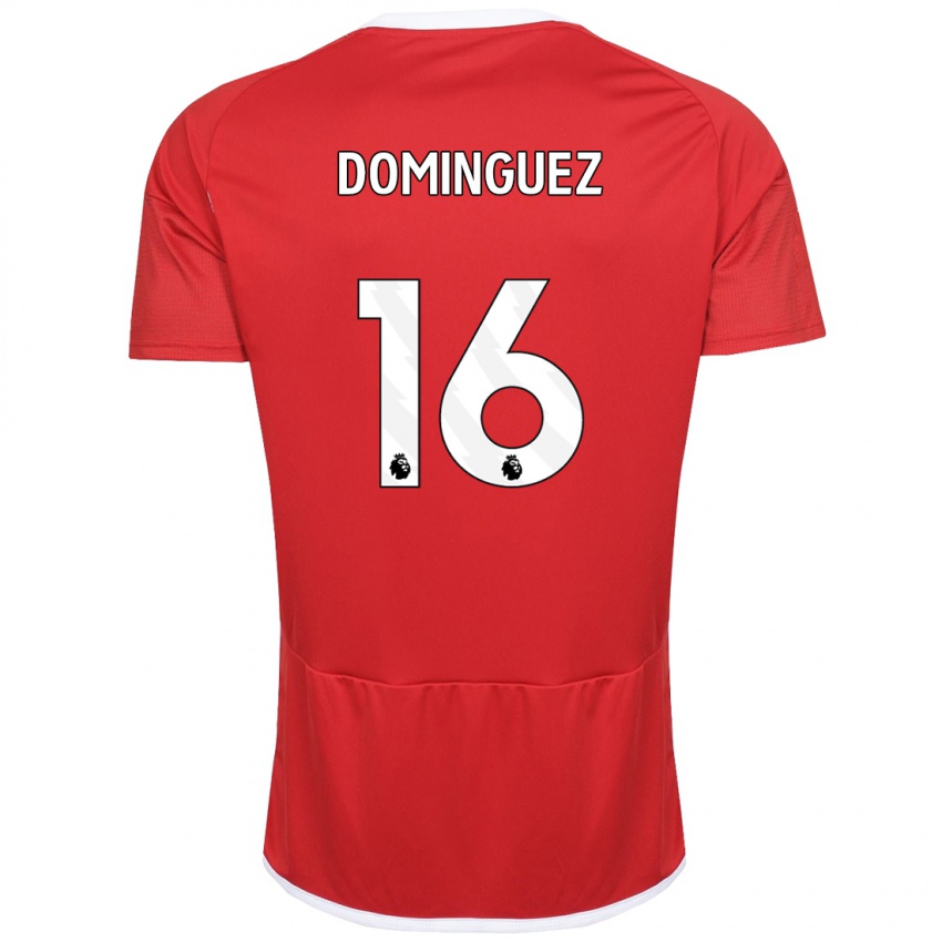 Kobiety Nicolas Dominguez #16 Czerwony Domowa Koszulka 2023/24 Koszulki Klubowe