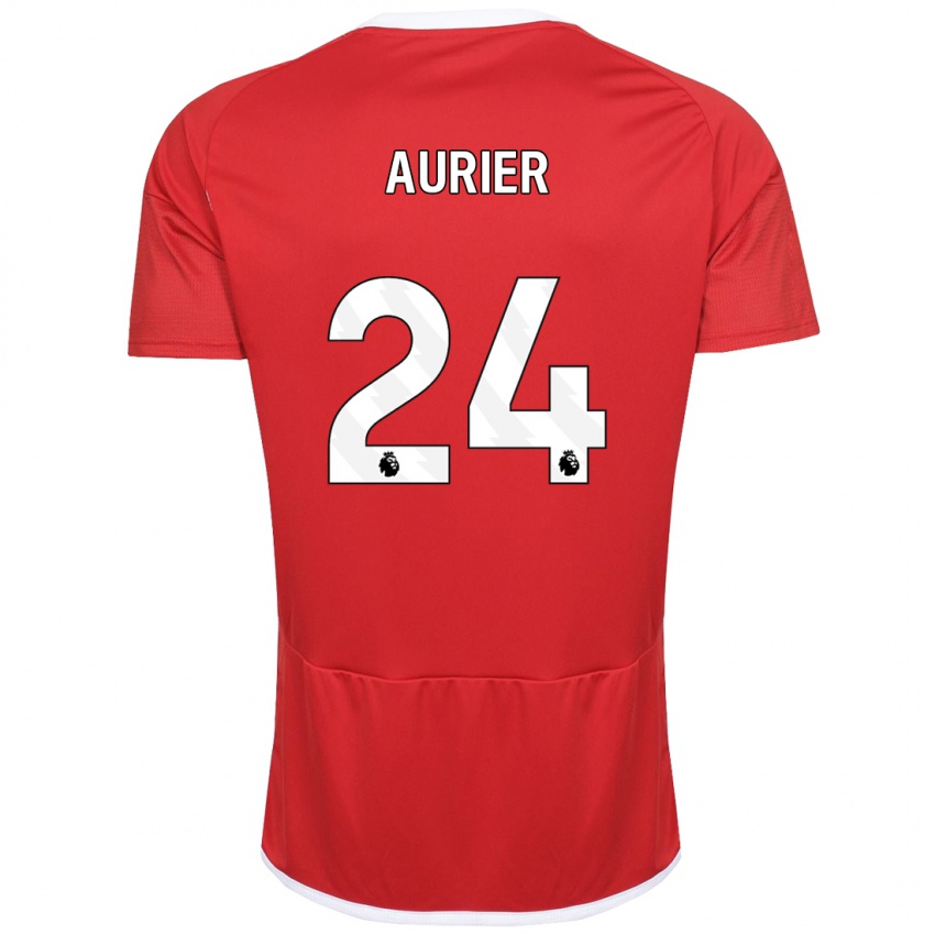 Kobiety Serge Aurier #24 Czerwony Domowa Koszulka 2023/24 Koszulki Klubowe