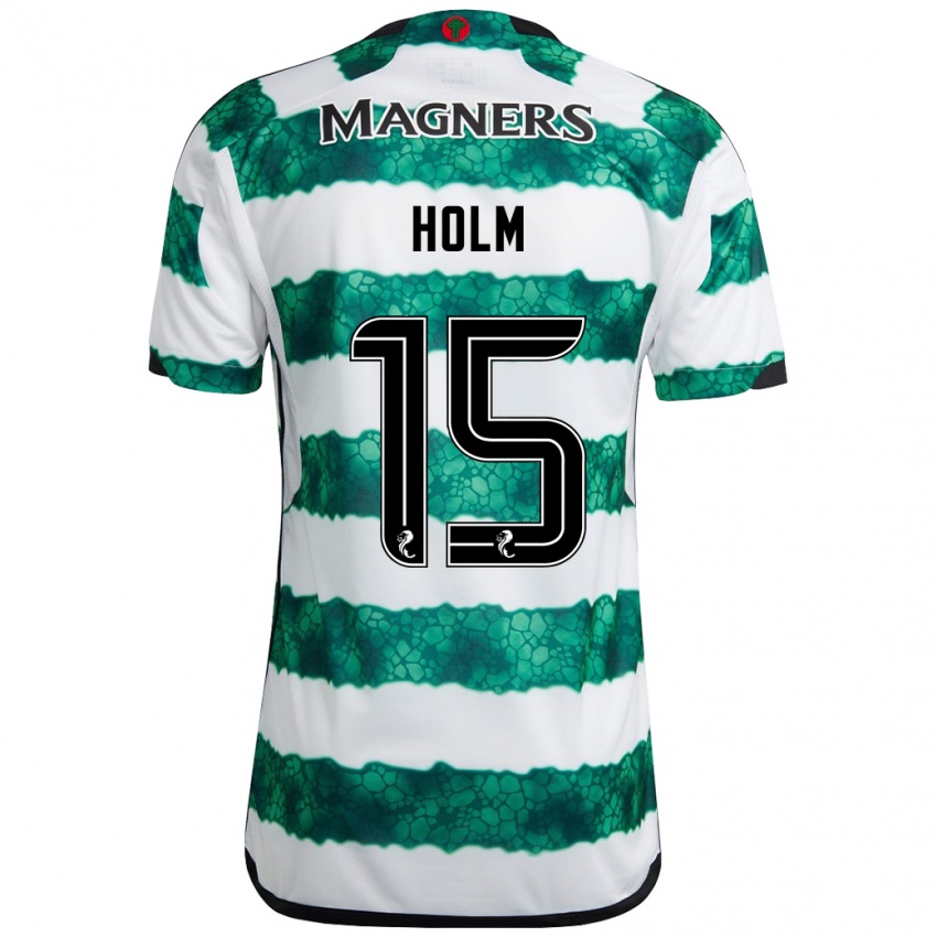Kobiety Odin Thiago Holm #15 Zielony Domowa Koszulka 2023/24 Koszulki Klubowe