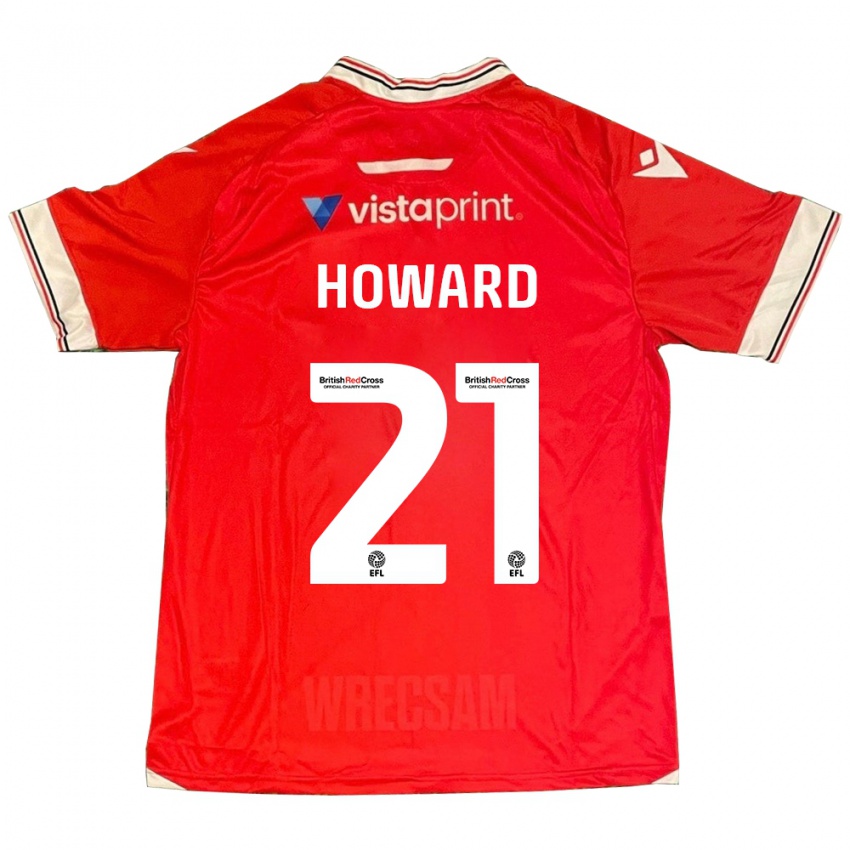 Kobiety Mark Howard #21 Czerwony Domowa Koszulka 2023/24 Koszulki Klubowe