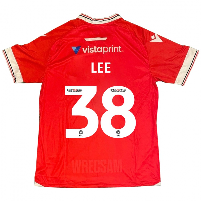 Kobiety Elliot Lee #38 Czerwony Domowa Koszulka 2023/24 Koszulki Klubowe