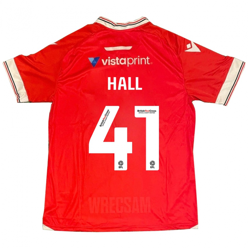 Kobiety Liam Hall #41 Czerwony Domowa Koszulka 2023/24 Koszulki Klubowe