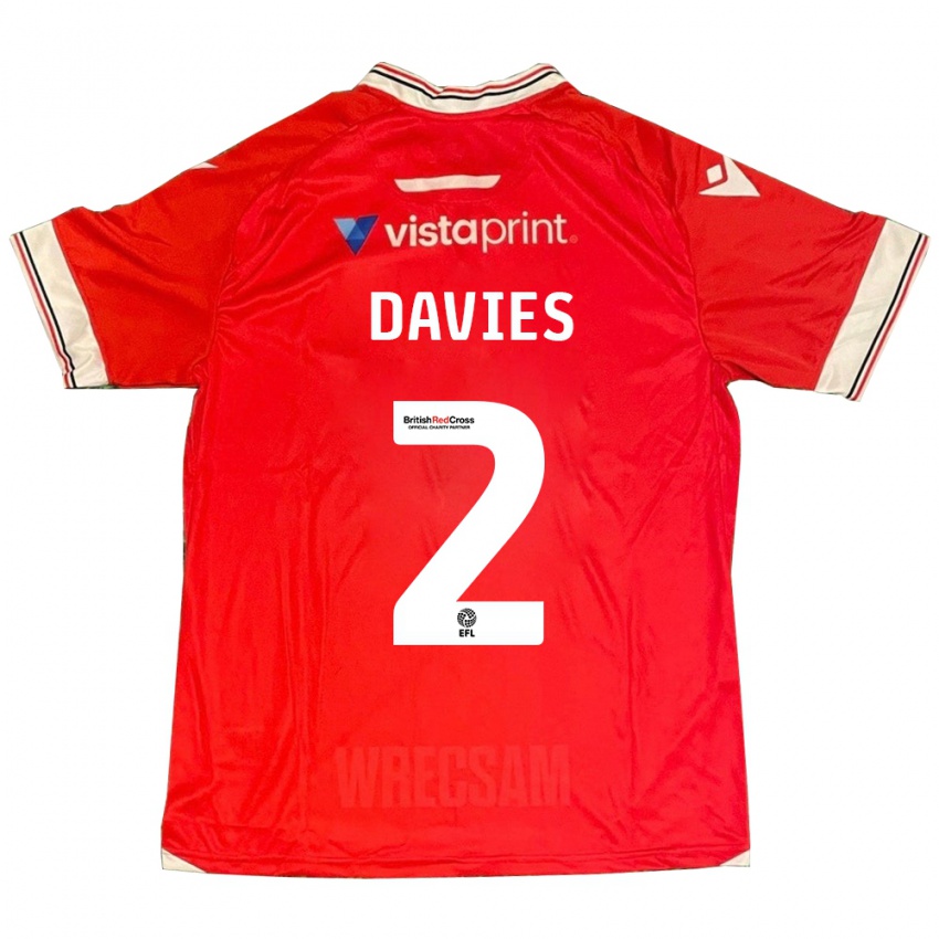 Kobiety Phoebe Davies #2 Czerwony Domowa Koszulka 2023/24 Koszulki Klubowe