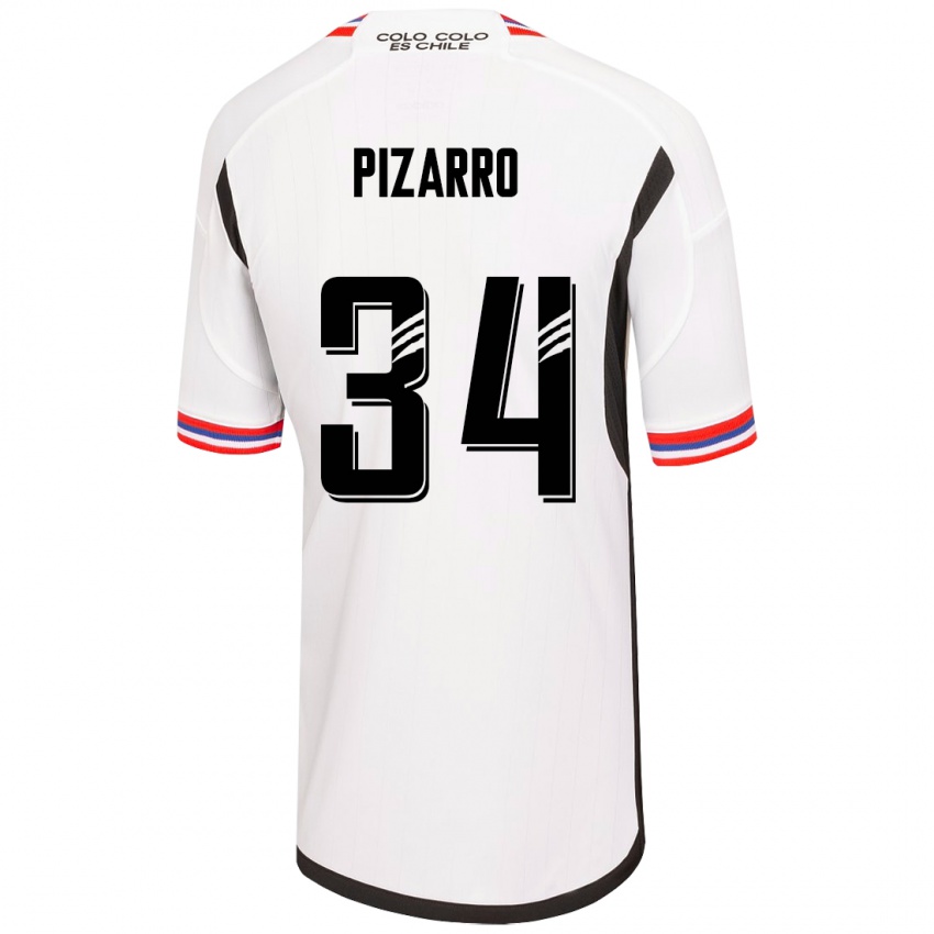 Kobiety Vicente Pizarro #34 Biały Domowa Koszulka 2023/24 Koszulki Klubowe