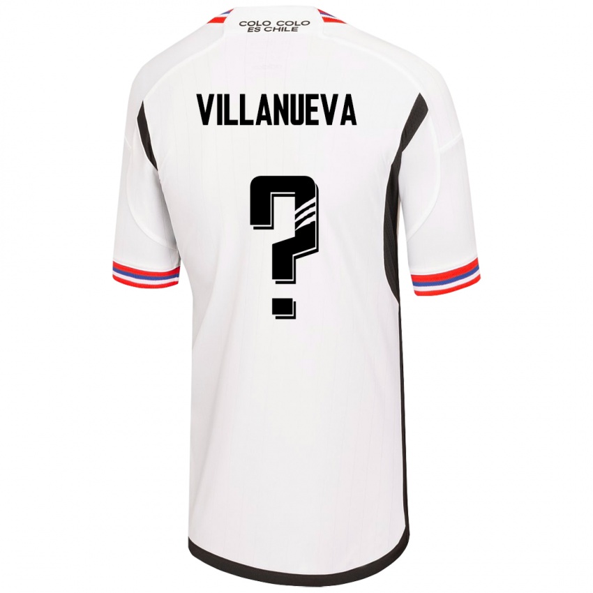 Kobiety Eduardo Villanueva #0 Biały Domowa Koszulka 2023/24 Koszulki Klubowe
