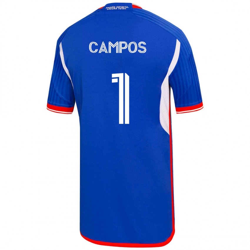 Kobiety Cristóbal Campos #1 Niebieski Domowa Koszulka 2023/24 Koszulki Klubowe