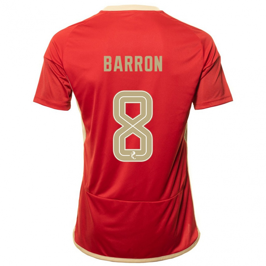 Kobiety Connor Barron #8 Czerwony Domowa Koszulka 2023/24 Koszulki Klubowe
