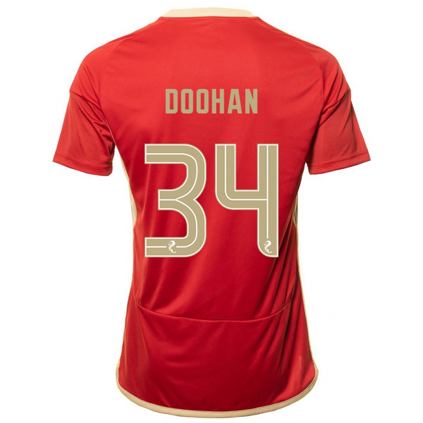 Kobiety Ross Doohan #34 Czerwony Domowa Koszulka 2023/24 Koszulki Klubowe