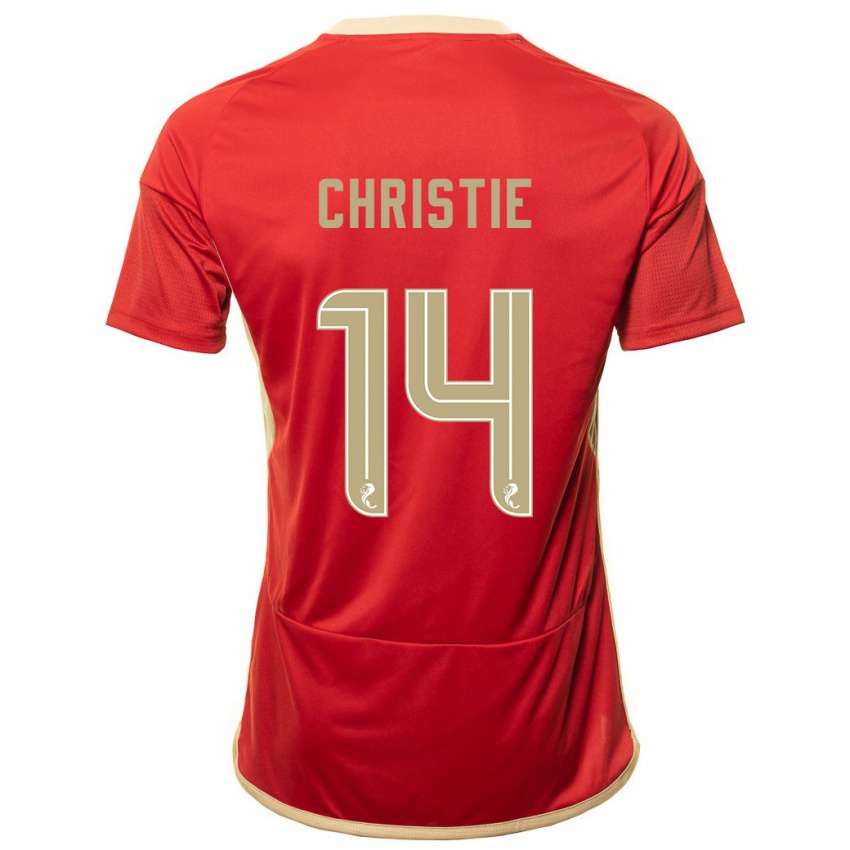 Kobiety Mya Christie #14 Czerwony Domowa Koszulka 2023/24 Koszulki Klubowe