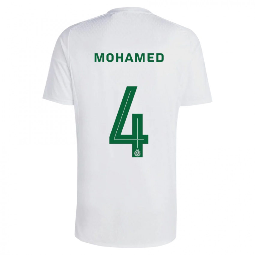 Kobiety Ali Mohamed #4 Zielono-Niebieski Wyjazdowa Koszulka 2023/24 Koszulki Klubowe
