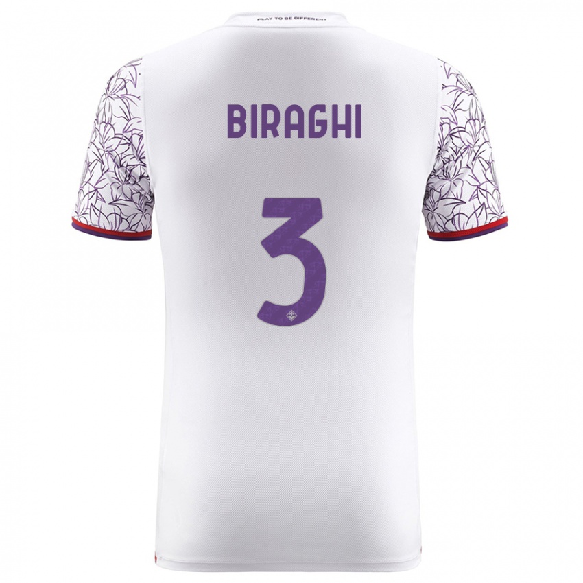 Kobiety Cristiano Biraghi #3 Biały Wyjazdowa Koszulka 2023/24 Koszulki Klubowe
