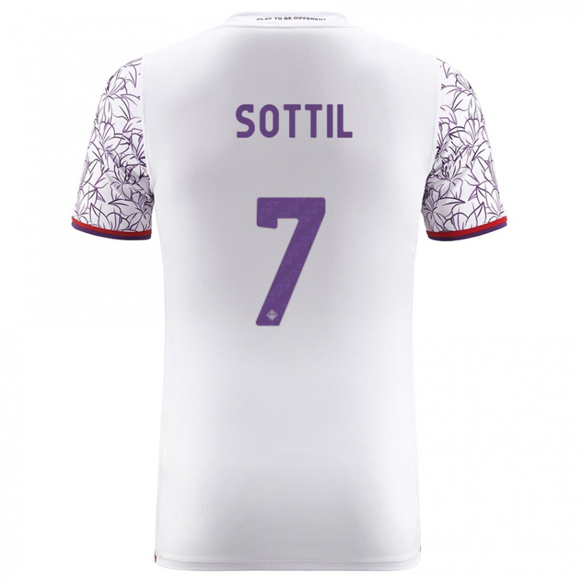 Kobiety Riccardo Sottil #7 Biały Wyjazdowa Koszulka 2023/24 Koszulki Klubowe