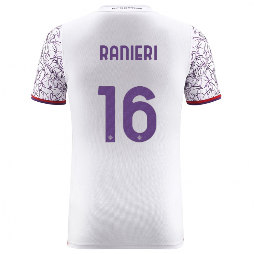 Kobiety Luca Ranieri #16 Biały Wyjazdowa Koszulka 2023/24 Koszulki Klubowe