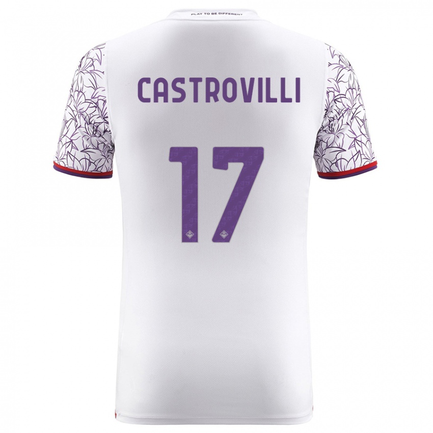 Kobiety Gaetano Castrovilli #17 Biały Wyjazdowa Koszulka 2023/24 Koszulki Klubowe