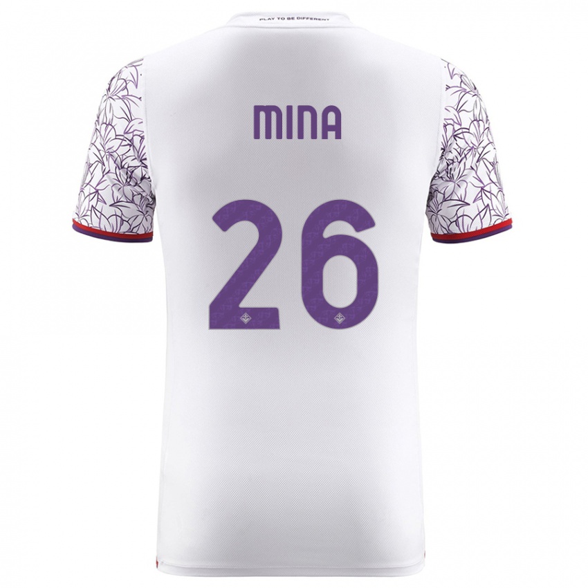 Kobiety Yerry Mina #26 Biały Wyjazdowa Koszulka 2023/24 Koszulki Klubowe