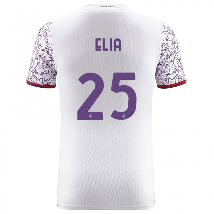 Kobiety Mirko Elia #25 Biały Wyjazdowa Koszulka 2023/24 Koszulki Klubowe