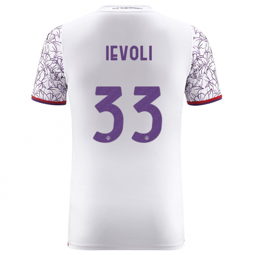 Kobiety Mattia Ievoli #33 Biały Wyjazdowa Koszulka 2023/24 Koszulki Klubowe