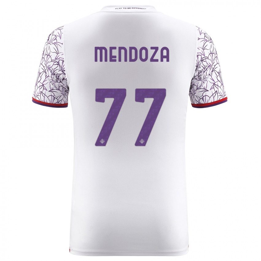Kobiety William Mendoza #77 Biały Wyjazdowa Koszulka 2023/24 Koszulki Klubowe
