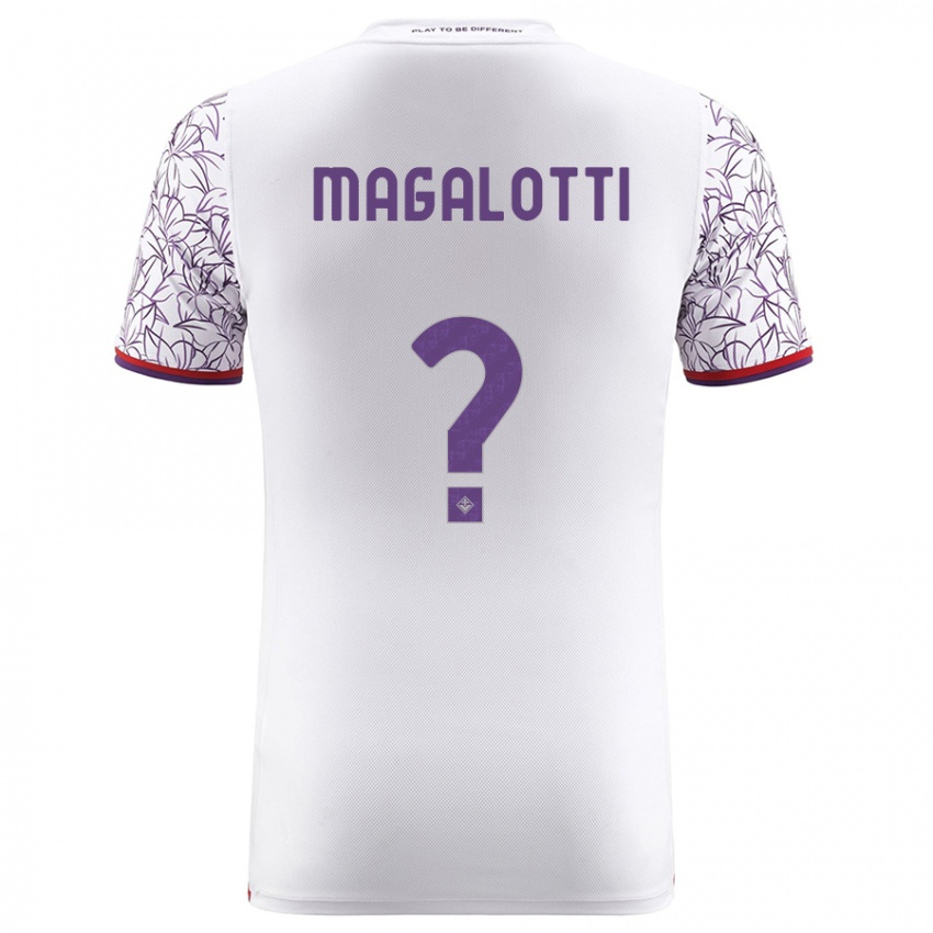 Kobiety Mattia Magalotti #0 Biały Wyjazdowa Koszulka 2023/24 Koszulki Klubowe