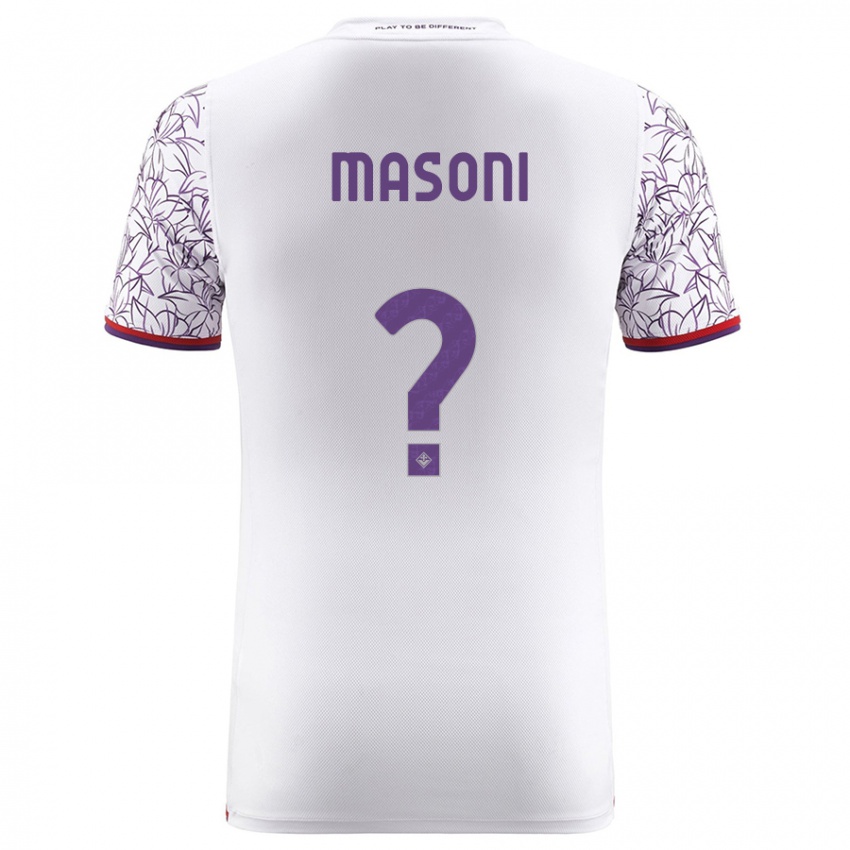 Kobiety Tommaso Masoni #0 Biały Wyjazdowa Koszulka 2023/24 Koszulki Klubowe