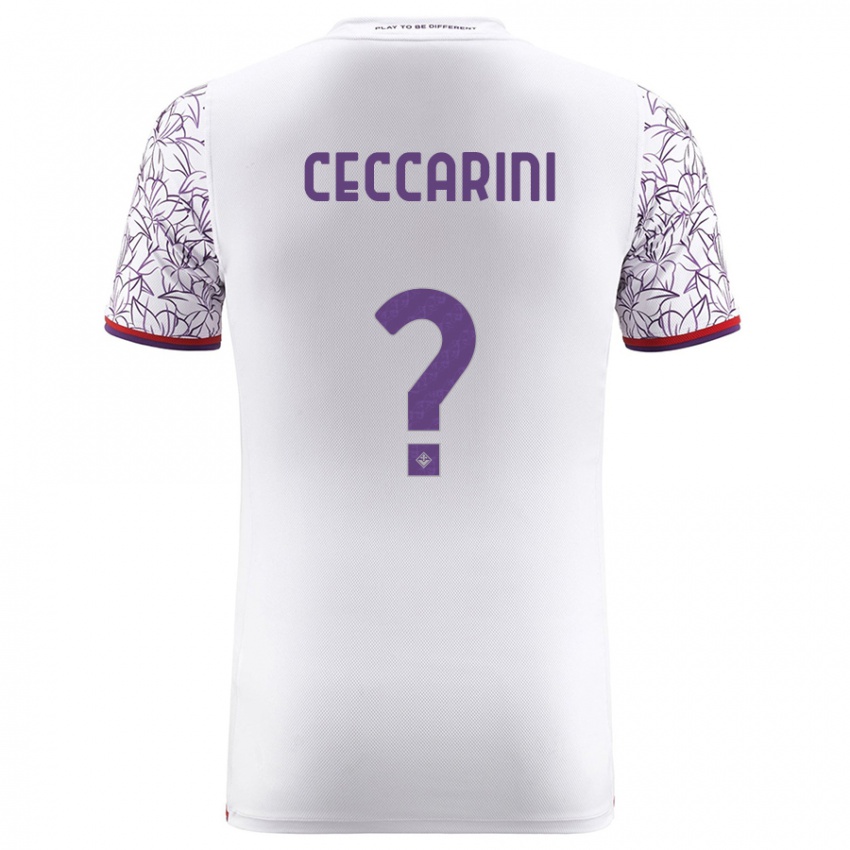 Kobiety Mattia Ceccarini #0 Biały Wyjazdowa Koszulka 2023/24 Koszulki Klubowe