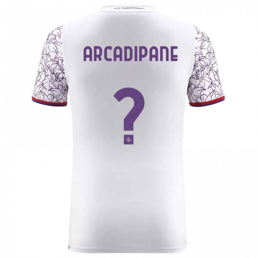 Kobiety Guglielmo Arcadipane #0 Biały Wyjazdowa Koszulka 2023/24 Koszulki Klubowe
