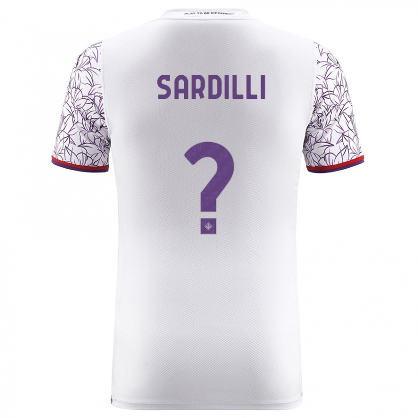 Kobiety Davide Sardilli #0 Biały Wyjazdowa Koszulka 2023/24 Koszulki Klubowe
