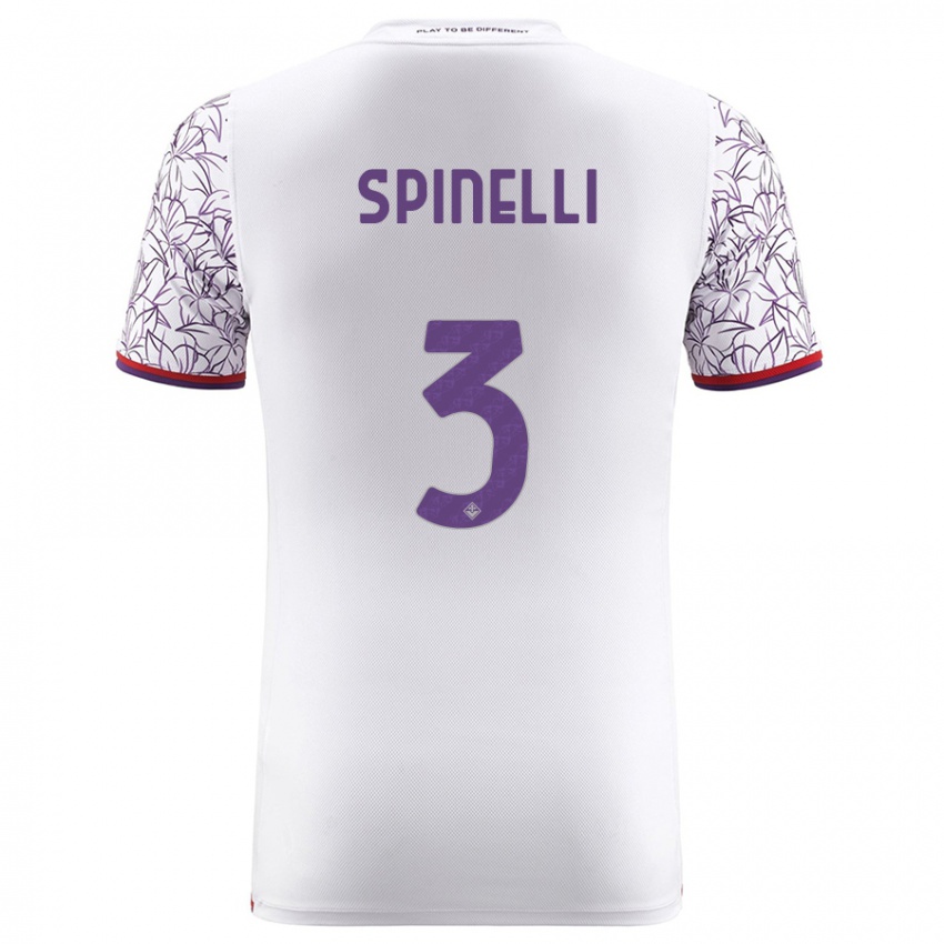 Kobiety Giorgia Spinelli #3 Biały Wyjazdowa Koszulka 2023/24 Koszulki Klubowe