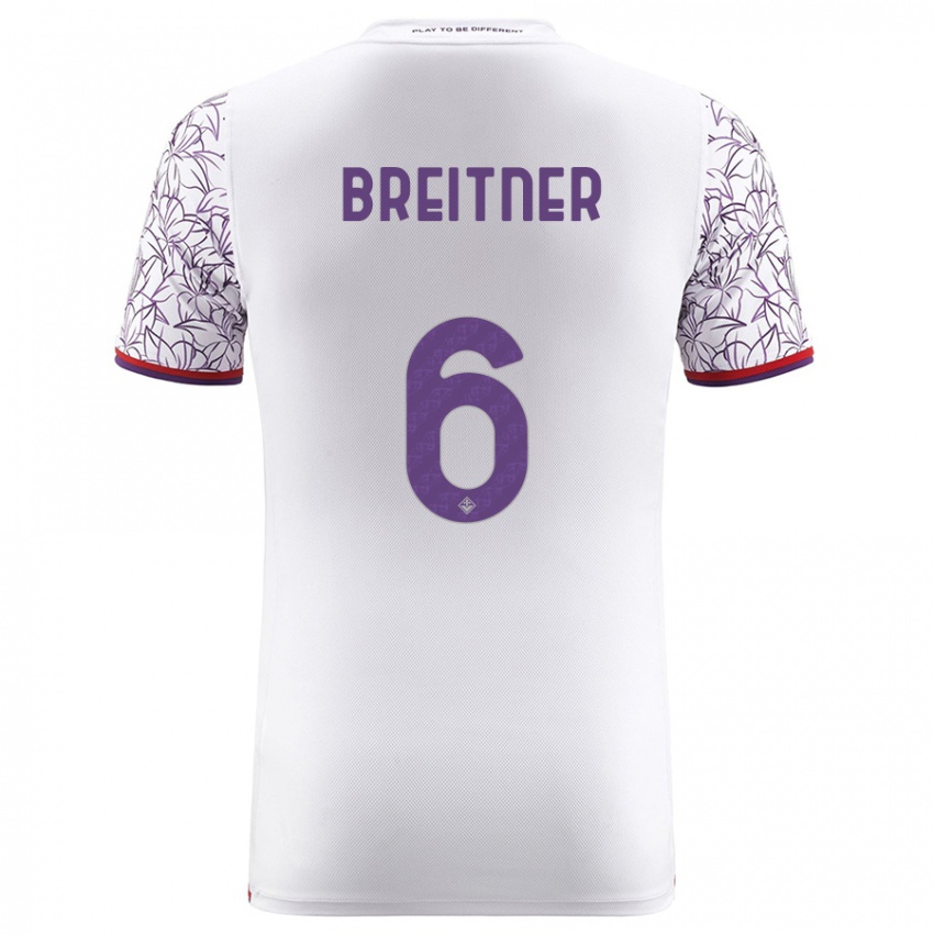 Kobiety Stephanie Breitner #6 Biały Wyjazdowa Koszulka 2023/24 Koszulki Klubowe