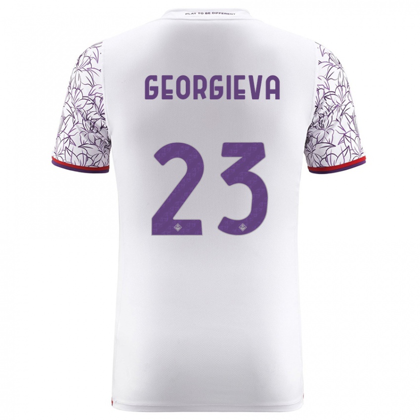 Kobiety Marina Georgieva #23 Biały Wyjazdowa Koszulka 2023/24 Koszulki Klubowe