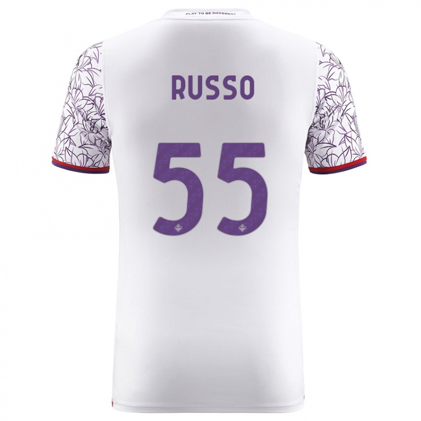Kobiety Federica Russo #55 Biały Wyjazdowa Koszulka 2023/24 Koszulki Klubowe