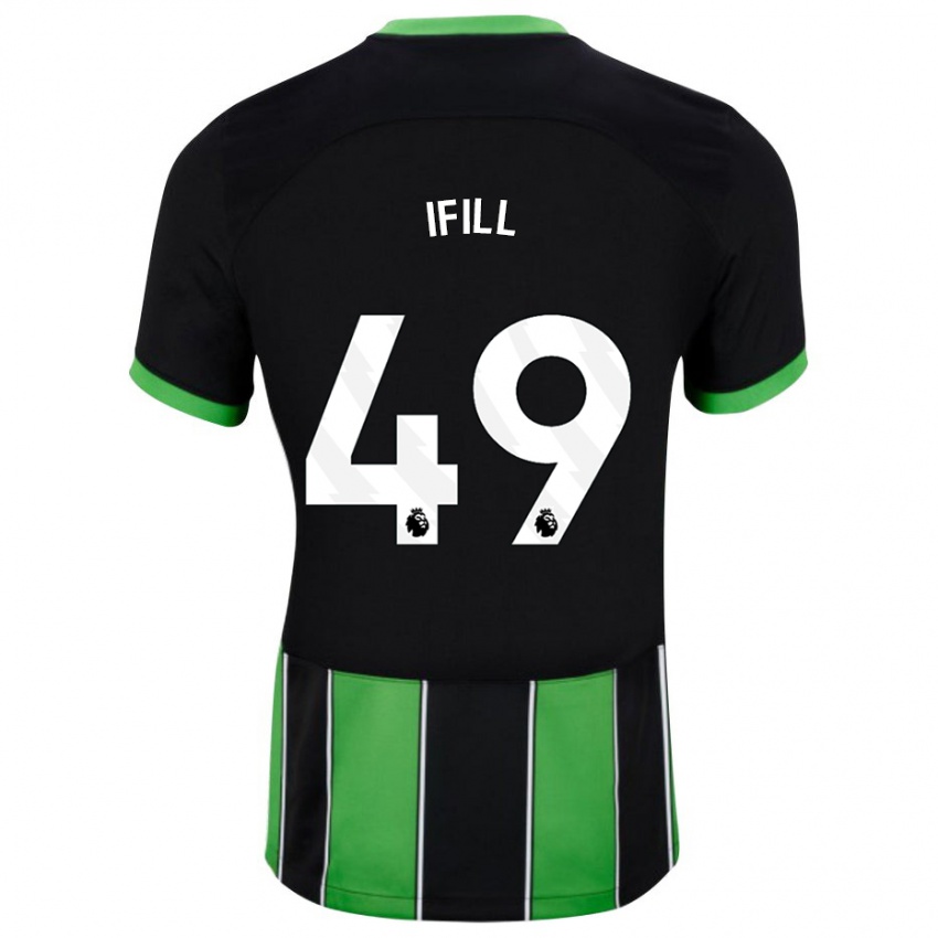 Kobiety Marcus Ifill #49 Czarny Zielony Wyjazdowa Koszulka 2023/24 Koszulki Klubowe