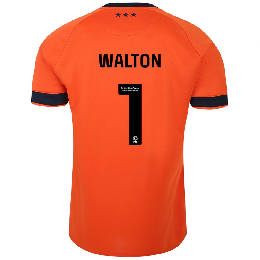 Kobiety Christian Walton #1 Pomarańczowy Wyjazdowa Koszulka 2023/24 Koszulki Klubowe