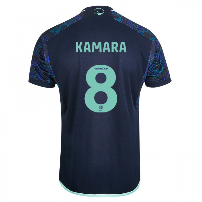 Kobiety Glen Kamara #8 Niebieski Wyjazdowa Koszulka 2023/24 Koszulki Klubowe