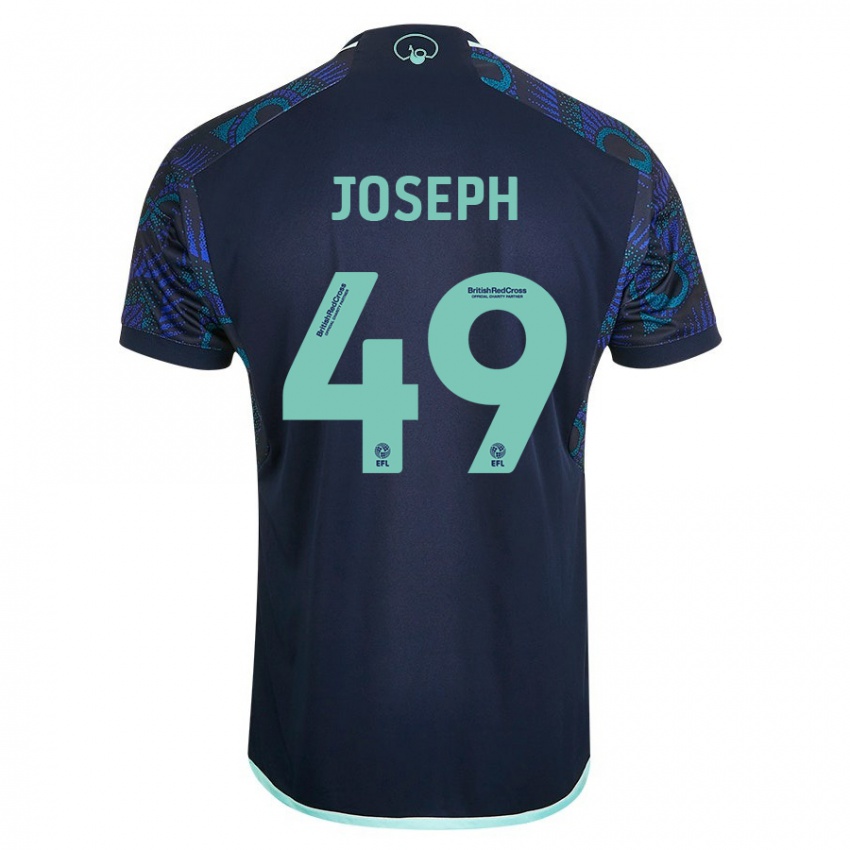 Kobiety Mateo Joseph #49 Niebieski Wyjazdowa Koszulka 2023/24 Koszulki Klubowe