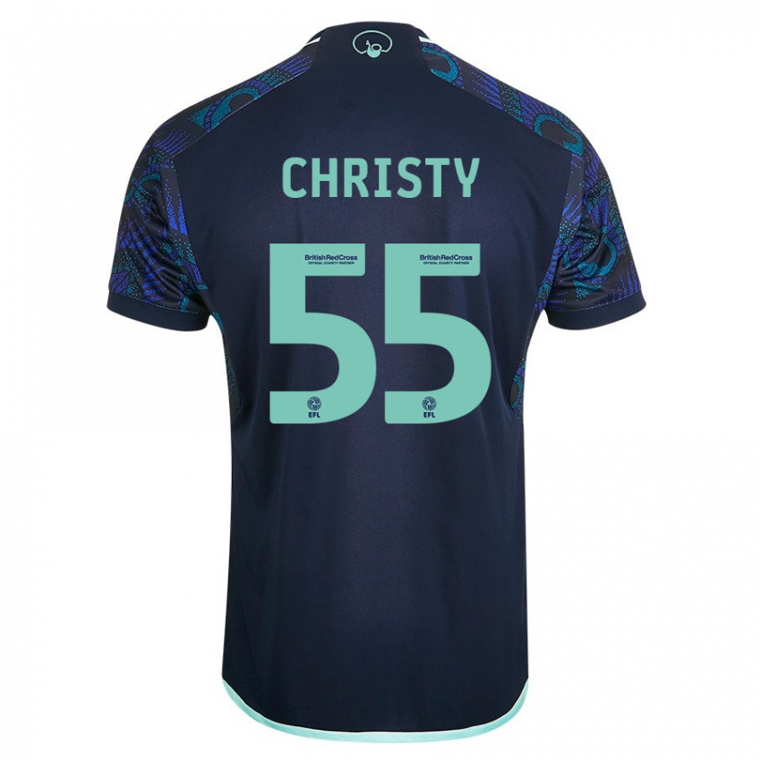 Kobiety Harry Christy #55 Niebieski Wyjazdowa Koszulka 2023/24 Koszulki Klubowe