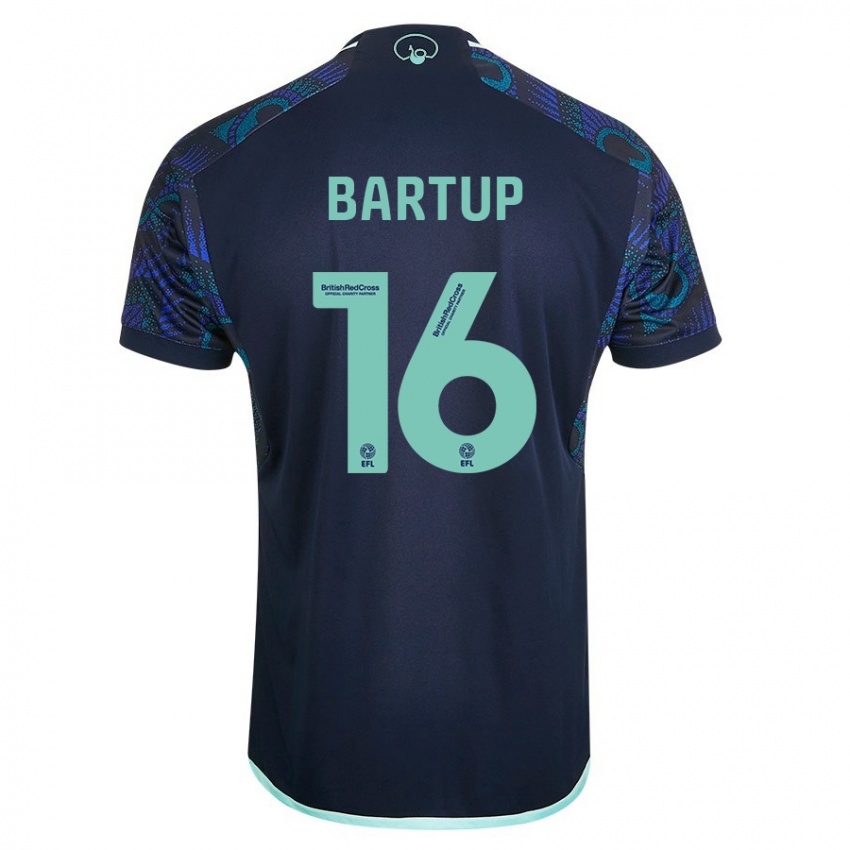 Kobiety Laura Bartup #16 Niebieski Wyjazdowa Koszulka 2023/24 Koszulki Klubowe