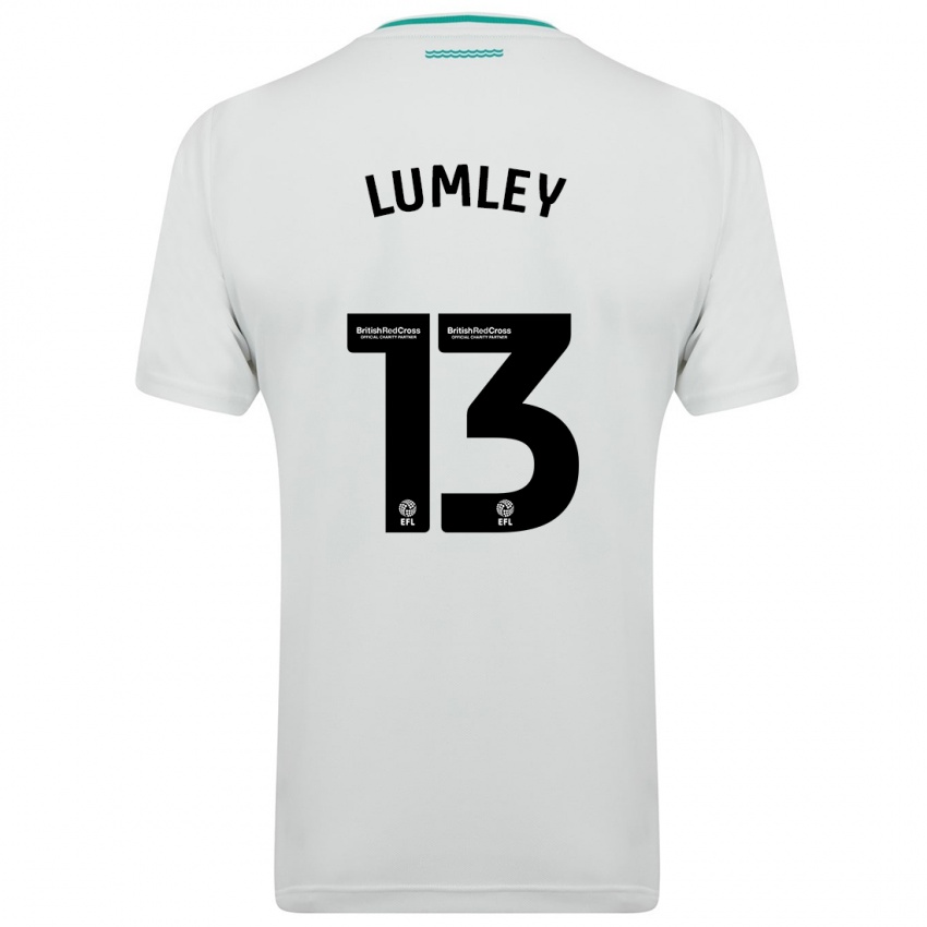 Kobiety Joe Lumley #13 Biały Wyjazdowa Koszulka 2023/24 Koszulki Klubowe