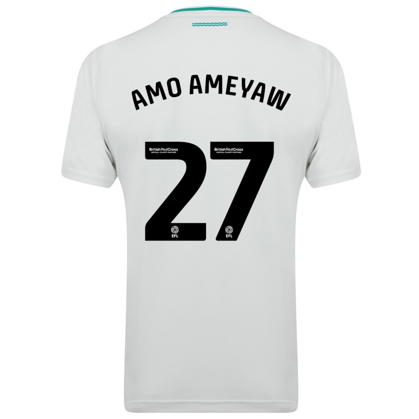 Kobiety Samuel Amo-Ameyaw #27 Biały Wyjazdowa Koszulka 2023/24 Koszulki Klubowe