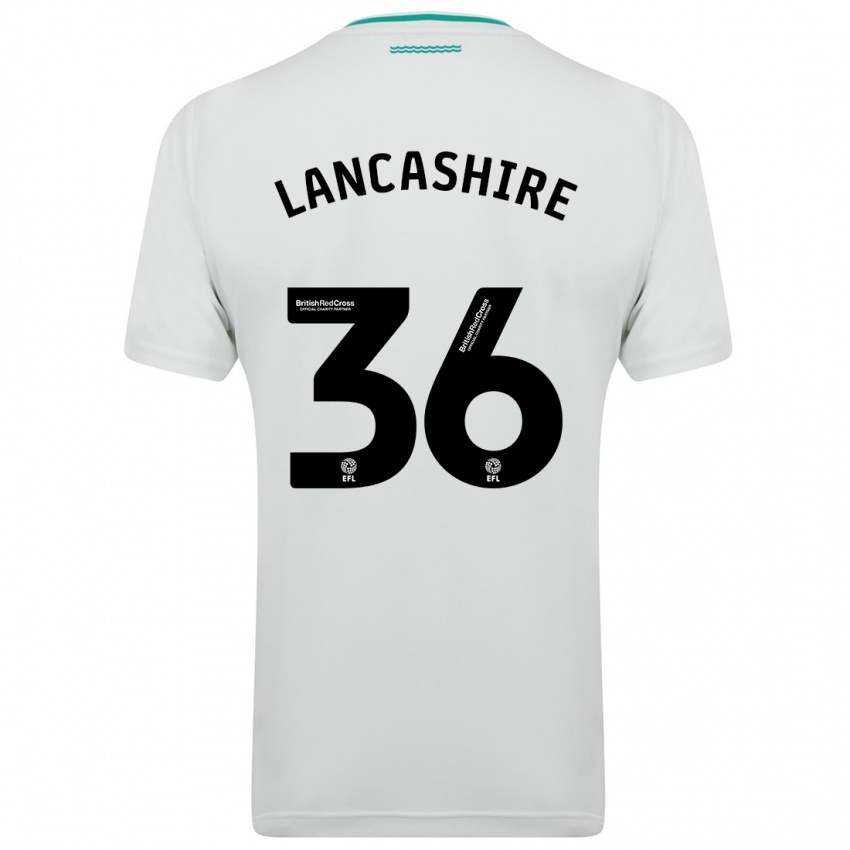 Kobiety Olly Lancashire #36 Biały Wyjazdowa Koszulka 2023/24 Koszulki Klubowe