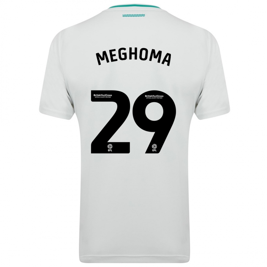 Kobiety Jayden Meghoma #29 Biały Wyjazdowa Koszulka 2023/24 Koszulki Klubowe