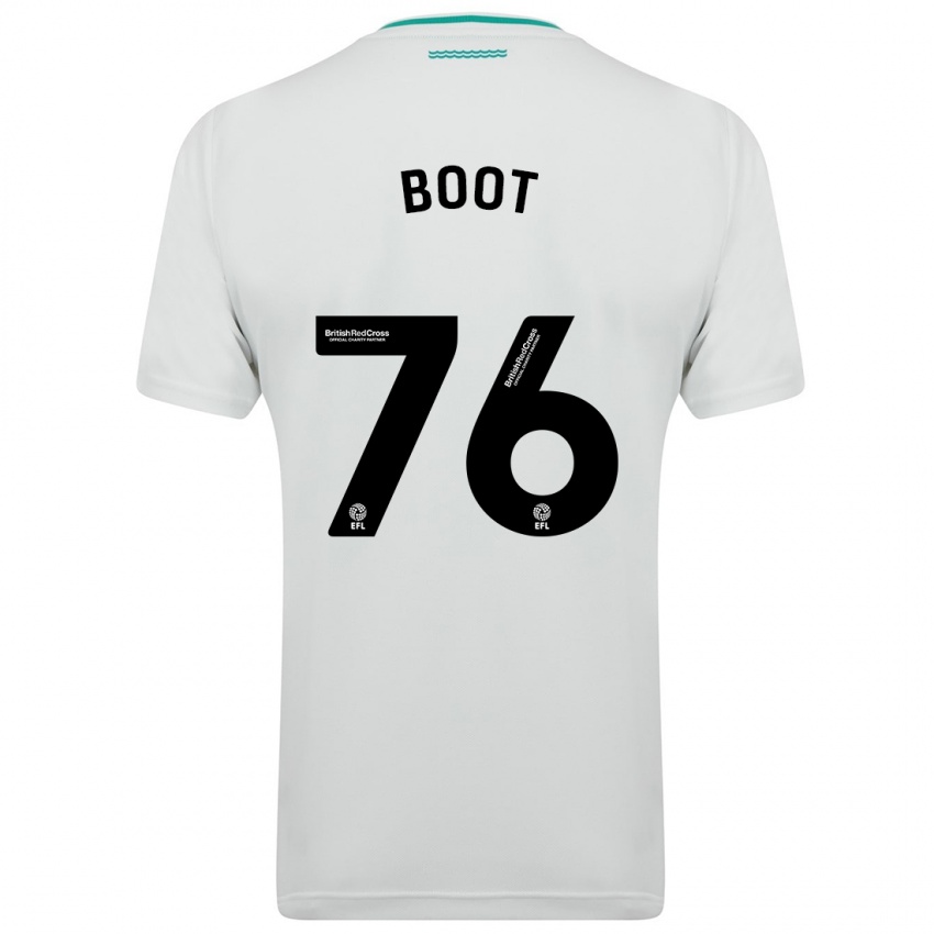 Kobiety Nathanael Boot #76 Biały Wyjazdowa Koszulka 2023/24 Koszulki Klubowe