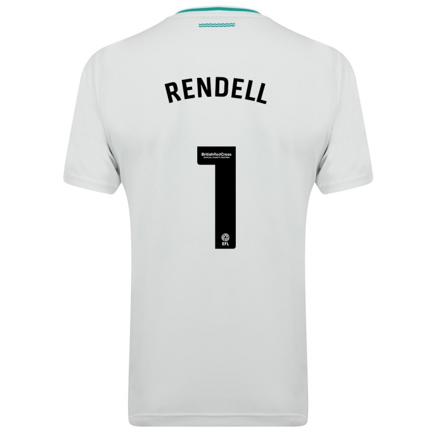 Kobiety Kayla Rendell #1 Biały Wyjazdowa Koszulka 2023/24 Koszulki Klubowe