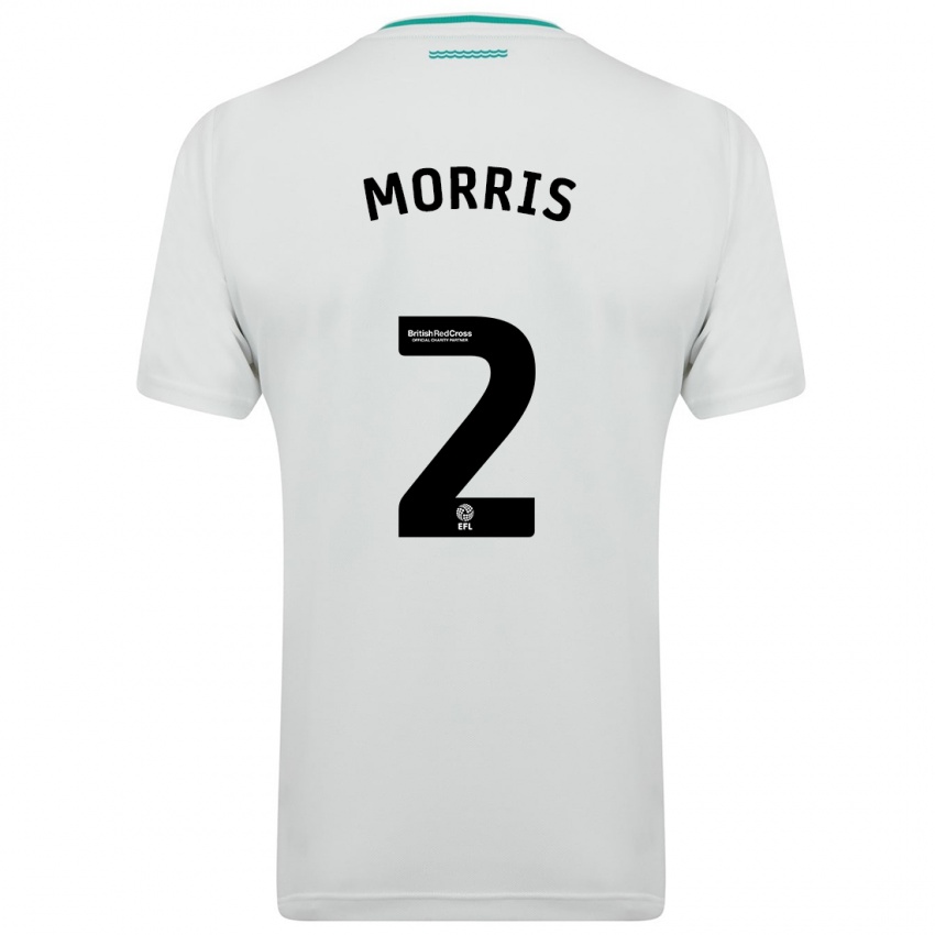 Kobiety Ella Morris #2 Biały Wyjazdowa Koszulka 2023/24 Koszulki Klubowe